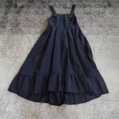 axes femme ダークグレー サロペットスカート M