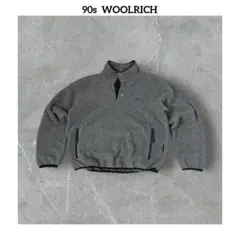 ★ 90s WOOLRICH ウールリッチ　刺繍ロゴ　フリース　プルオーバー
