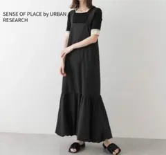 SENSE OF PLACE ブラックキャミワンピース
