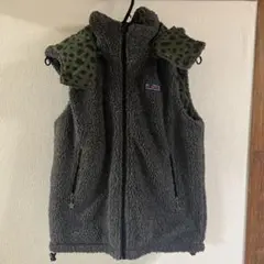 X-GIRL ボアダウンベスト グレー迷彩 リバーシブル