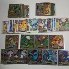 【即購入可】ポケモンシール列伝 技 まとめ売り 84枚 レーザー透明メタリック 即購入可】ポケモンシール列伝 技 まとめ売り 84枚 レーザー透明
