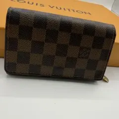 ルイヴィトン ダミエ ポルトフォイユ トレゾール 折り財布 N61736
