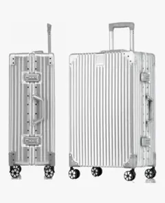 WanderMore スーツケース キャリーケース アルミフレーム シルバー