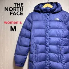 ザノースフェイス☆ダウンコート　レディースＭ　薄紫　刺繍ロゴ　600FP