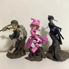 SAO ガンゲイル・オンライン　レン＆フカ次郎＆ピトフーイ　フィギュア3個セット