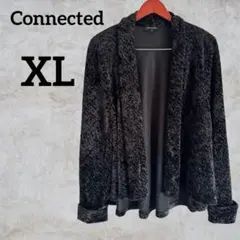 Connected 【XL】黒 ジャケット アウター ふわふわ ブラック 上着
