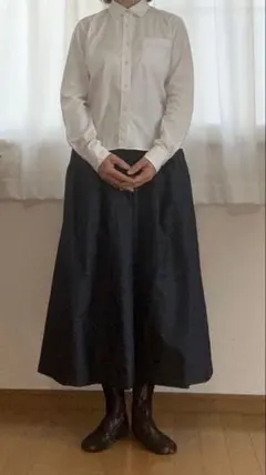 着物リメイクスカート大島紬