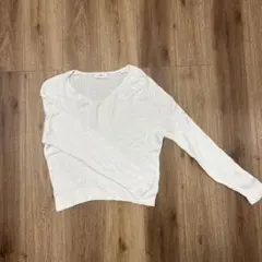 AZUL ホワイトニットセーター FREEサイズ