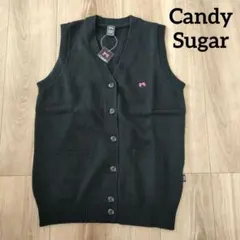 【新品】Candy Sugar ラムウール スクールベスト 黒 Mサイズ