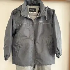 IGNIO スキーウェアグレー130センチ 手袋、靴下、リフト券ホルダーセット