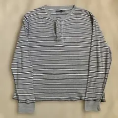 00s archive OLD NAVY ボーダー ヘンリーネック サーマル
