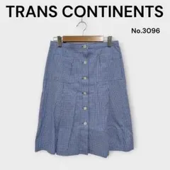 【美品】TRANS CONTINENTS ギンガムチェック フレアスカートのサムネイル