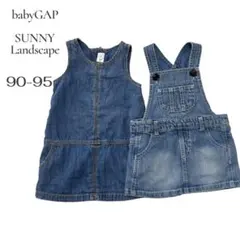 【babyGAP SUNNY Landscape】 デニムワンピース 90-95