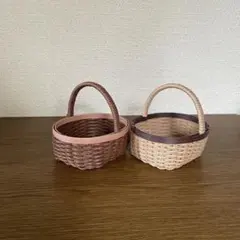 ミニかご　クラフトバンド
