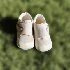 ホワイト スリッポン ベビーシューズ