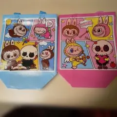 ラブブ トートバッグ 青とピンク