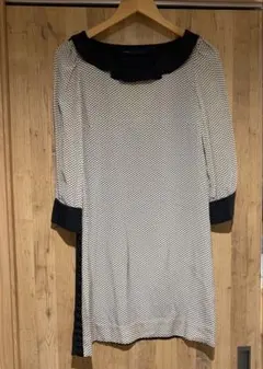 ドット柄 膝丈　ワンピース