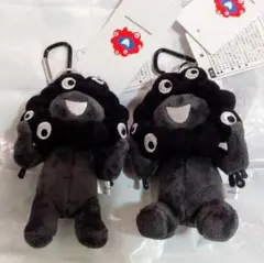大阪関西万博　会場限定　黒ミャクミャク カラビナ付　座り 立ち　２個セット