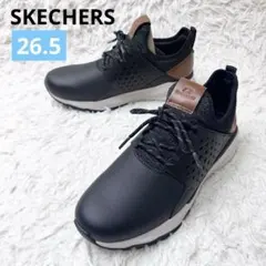 【新品未使用】スケッチャーズ メンズ レザー スニーカー 26.5 ブラック