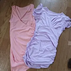 フリルスリーブ タイトフィット ワンピース