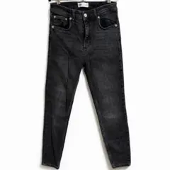 【ザラ】スキニーデニム Sブラック ストレッチ 美脚 ZARA 人気 細見え