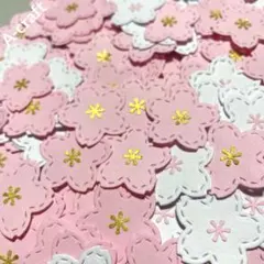 クラフトパンチ 花 ハンドメイド アルバム ランダム 画用紙 桜 さくら ①