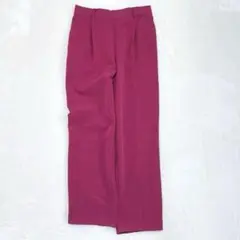 【美品】ショコラ ◆ワンタック◆テーパードパンツ◆センタープリーツ◆ピンク◆M