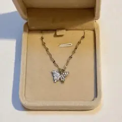蝶々 ネックレス シルバーアクセ レディース