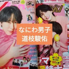 なにわ男子 道枝駿佑　月刊ザテレビジョン　TVfan　切り抜き