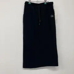 新品　LOGOS DAYS しまむら　裏起毛　スウェットスカート　黒　さ2