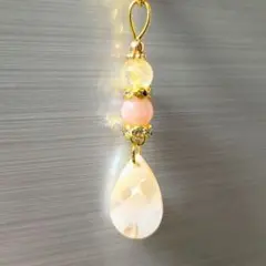 1点もの✻ハンドメイド✻困難に打ち勝ち前向きな人生を.*・゜天然石お守りチャーム