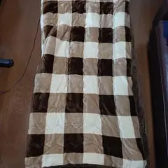 こたつ布団 ブラウン・ベージュ チェック柄 190x190cm