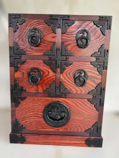 仙台箪笥 熊野洞 小箪笥 船箪笥 手打ち鉄金具 漆塗り 伝統工芸品
