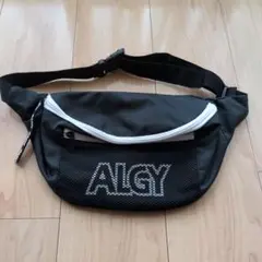 ALGY ボディバッグ ブラック メッシュポケット付き