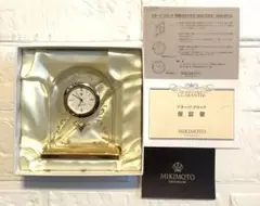 MIKIMOTO アーチ型クリスタル置時計