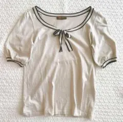 Vintage * リボン サマーニット トップスのサムネイル