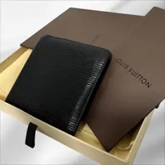 美品✨ ルイヴィトン ポルトフォイユマルコ　エピ　黒　二つ折り財布
