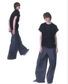 正規品即発 Fax Copy Express wide leg pants FAX COPY EXPRESS - Unisex V-line Wide Leg Suit Pants