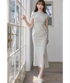 Tribeca Jersey Dress ジャージードレス　ワンピ　ベージュ　S