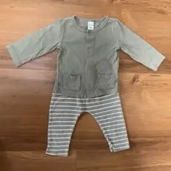 カーターズ 9m セットアップ カーディガン&パンツ オリーブグリーン