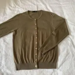 ディノス RULE 長袖カーディガン　カーキ　M