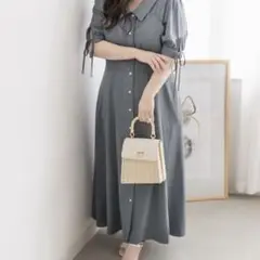 クレット レアヤード風シャツワンピース LLサイズ