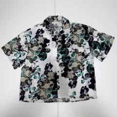 新品 レーヨン100% 総柄開襟シャツ 花柄 オーバーサイズのサムネイル