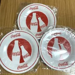 Coca-Cola プラスチック皿 3枚セット　ハピネスプレート　メラミン樹脂のサムネイル