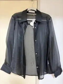 シアー　シャツ 長袖 ブラック 36サイズ　31 タグ付き　新品　パールのサムネイル