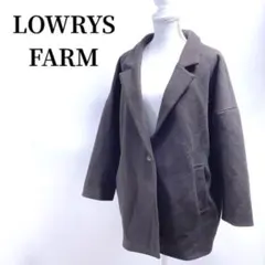 LOWRYS FARMローリーズファームロングチェスターコートブラウン無地