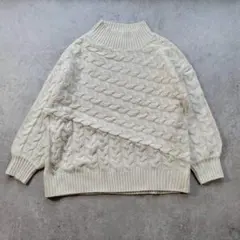 【美品】a.v.v ケーブル編みニット M オフホワイト