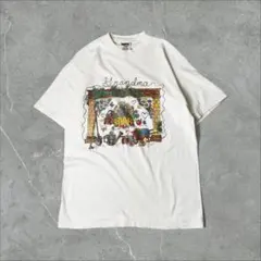 ONEITA オニータ シングル ガーデン フラワー 花 りんご Tシャツ L