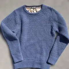 BEAMS HEART ブルー ニットセーター