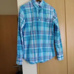 クラシックフィット ボタンダウンシャツ 青系チェック　ＧＡＰ